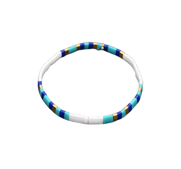 AZURE MIYUKI TILA BEADS BRACELET