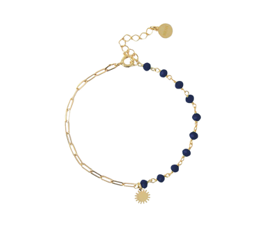 Sun Pendant Dark Blue Bracelet