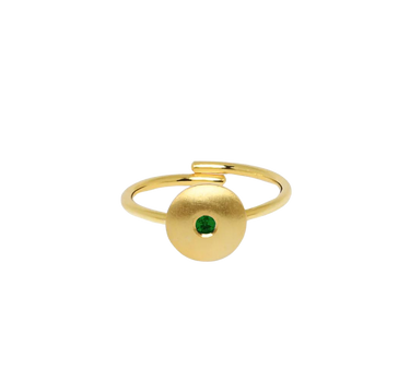 Round Green Gem Ring