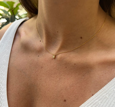 Mini Baguette Diamond Necklace