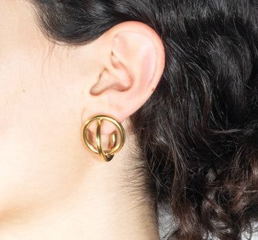 Cross Hoop Earrings