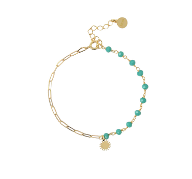 Sun Pendant Turquoise Bracelet