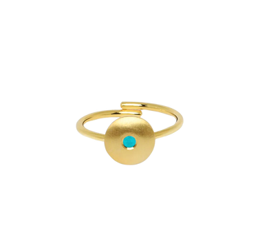 Round Turquoise Gem Ring