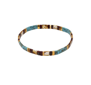 MARBLED MIYUKI TILA BEADS BRACELET