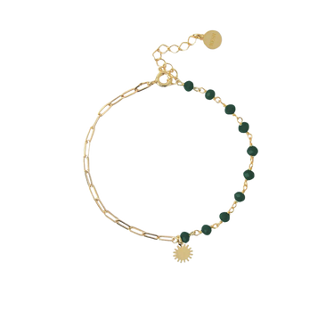 SUN PENDANT GREEN BRACELET