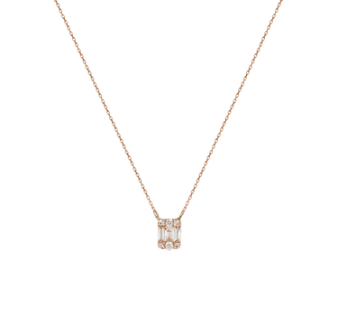 Mini Baguette Diamond Necklace